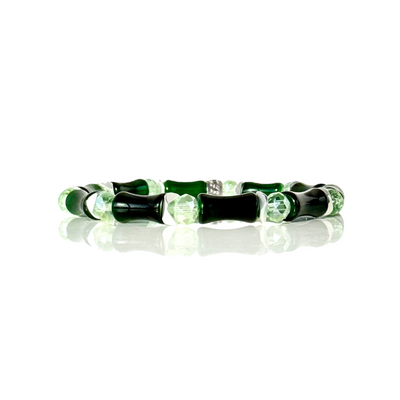 Bamboo Bling - Emerald & Light Green
