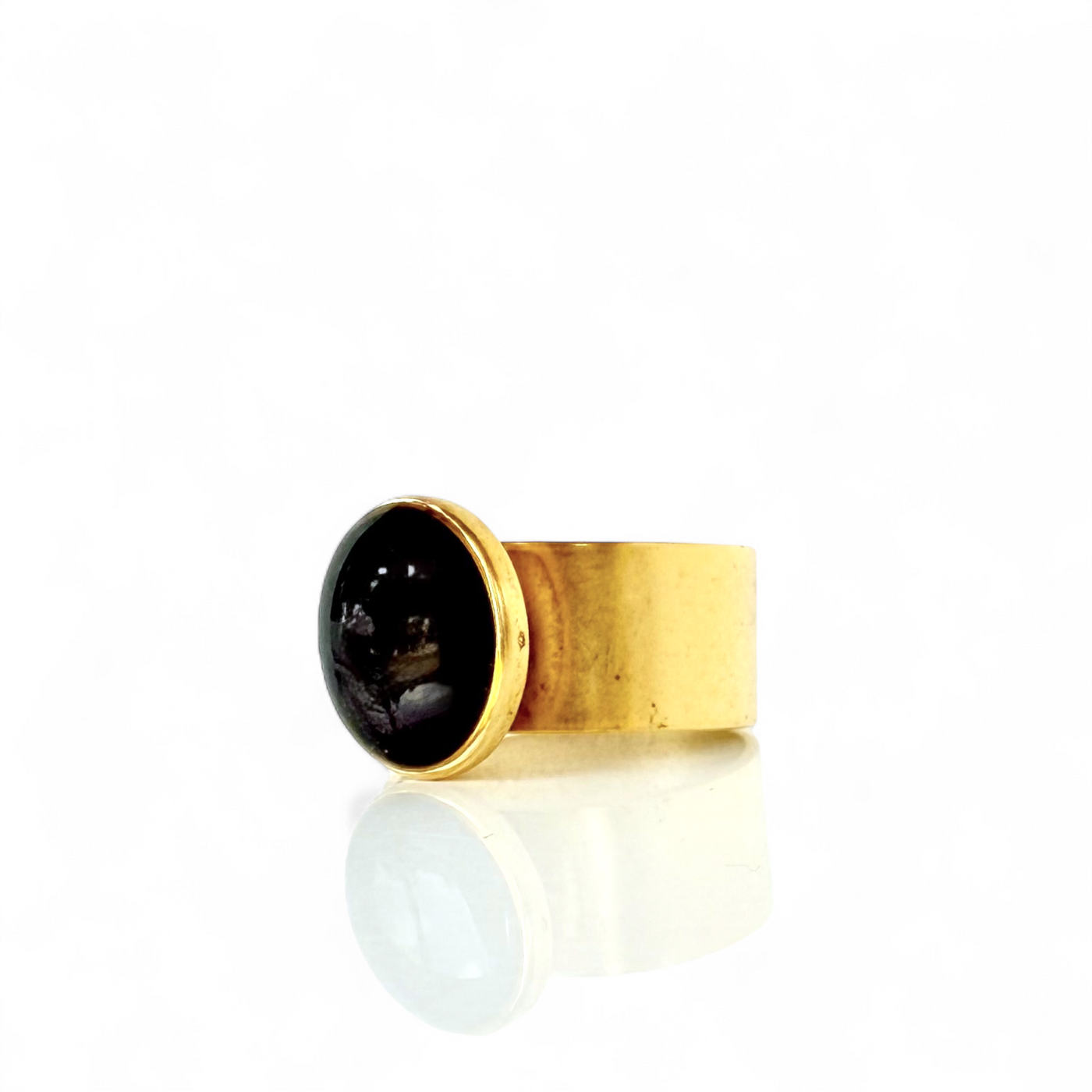 Round Ring - Plum - Gold