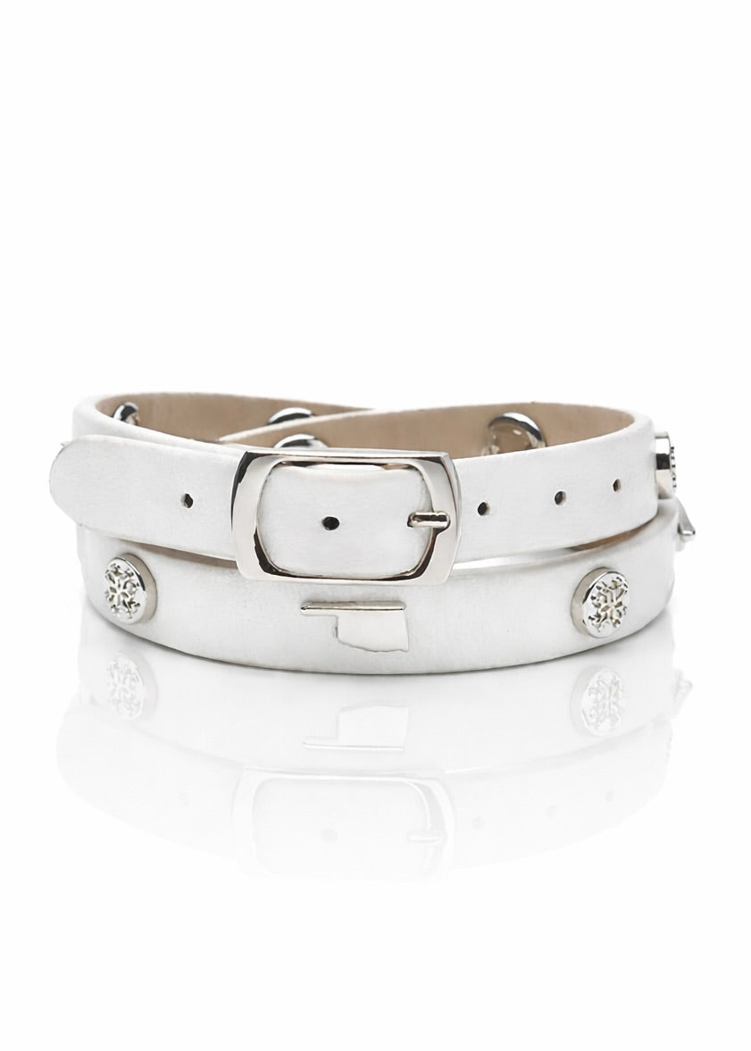 Oklahoma Double Wrap Metallic White (Silver)