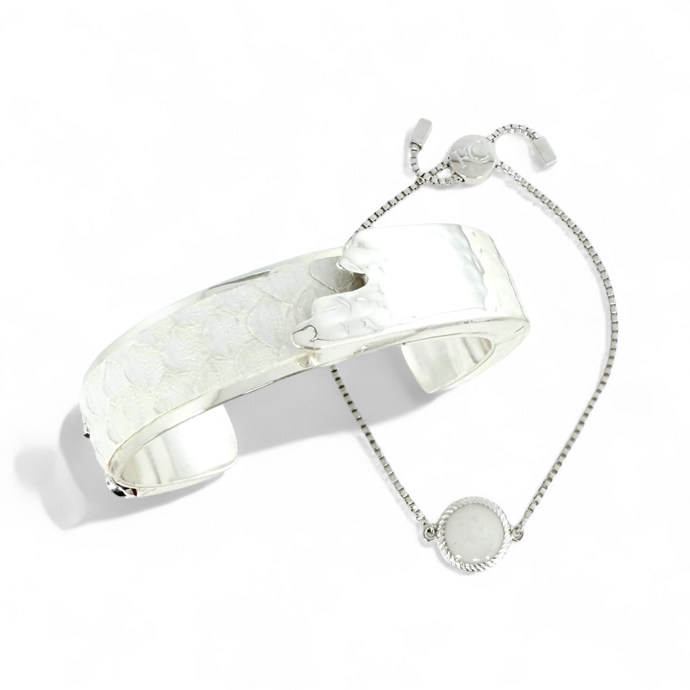 Olivia Marie - Pearlized White/.5 White Python Dallas Duo - Silver
