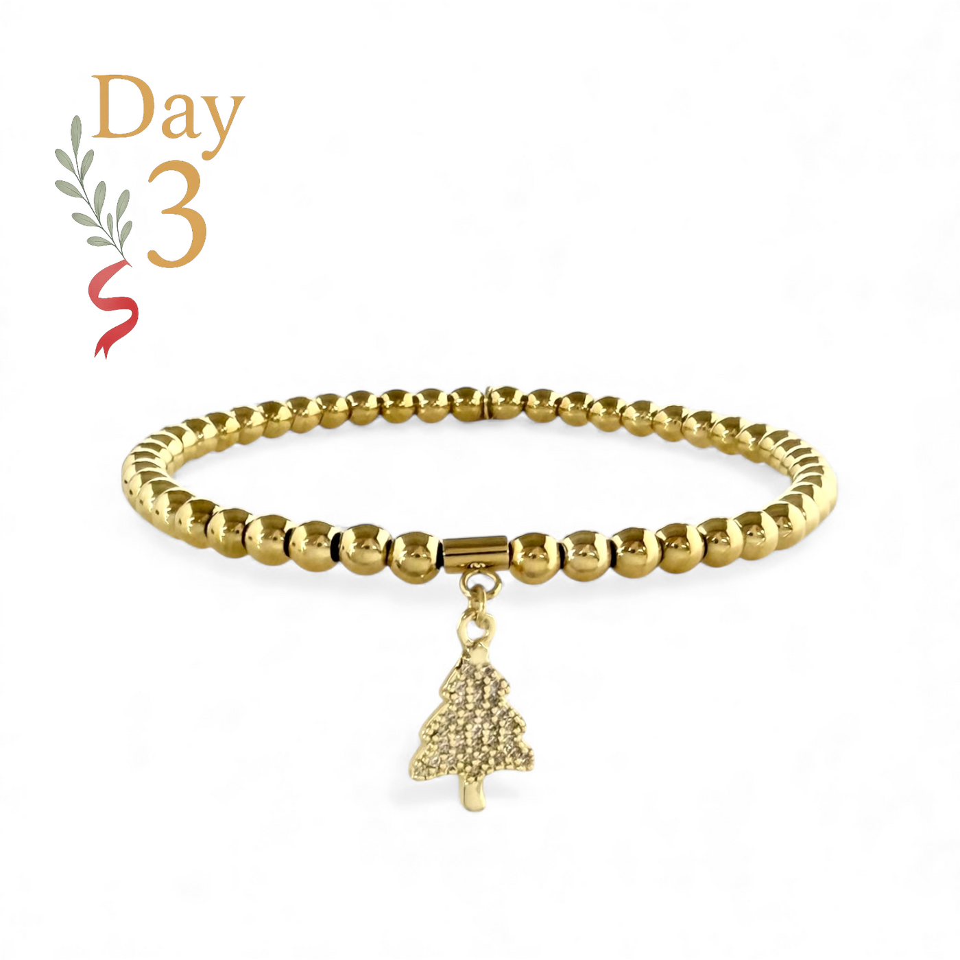 Day 3: Mini Pavé Tree Charm - Gold + Santa Pouch