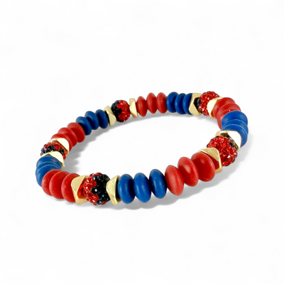 Varsity Deep Blue & Red - Gold