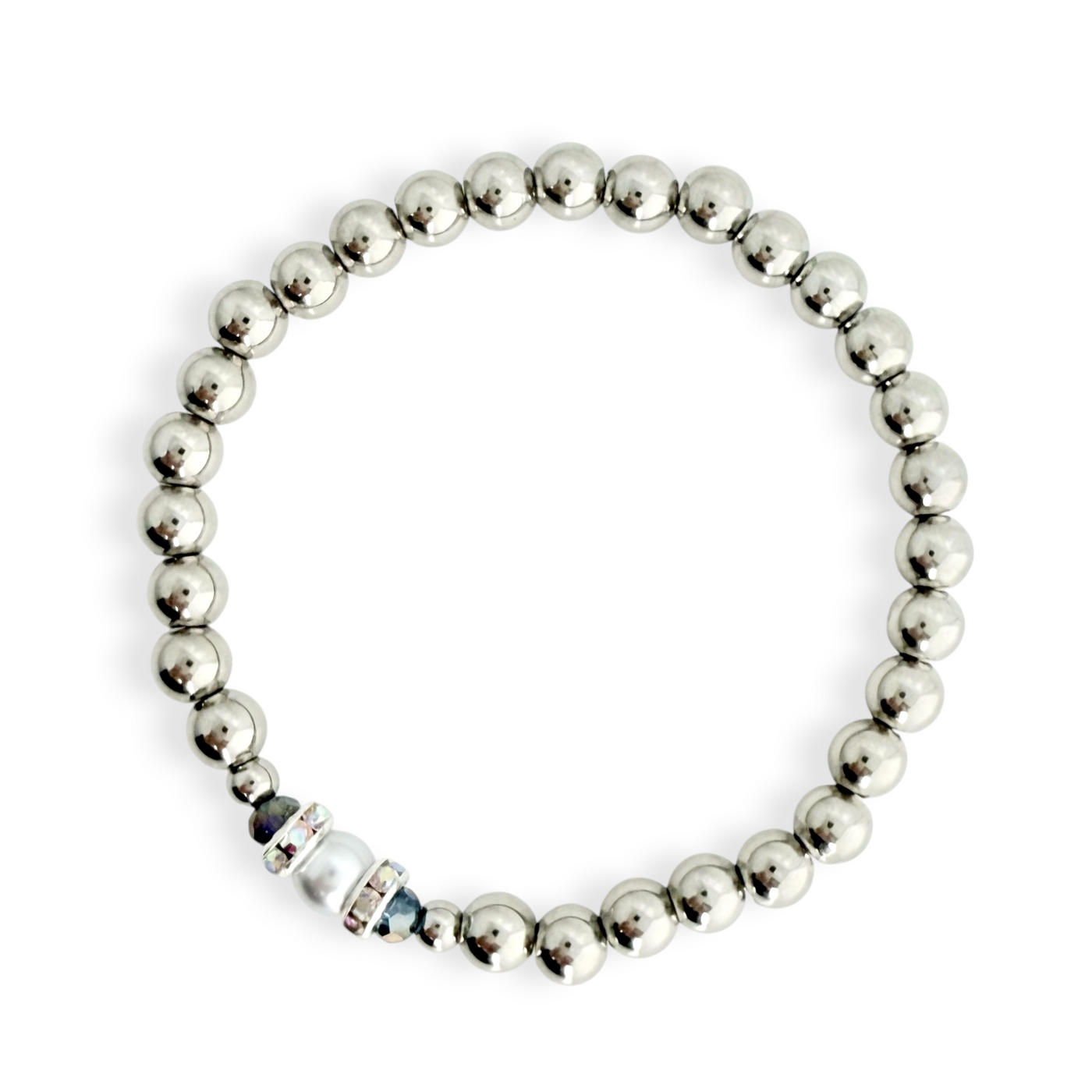 Pearl Bling - Silvery White - Silver