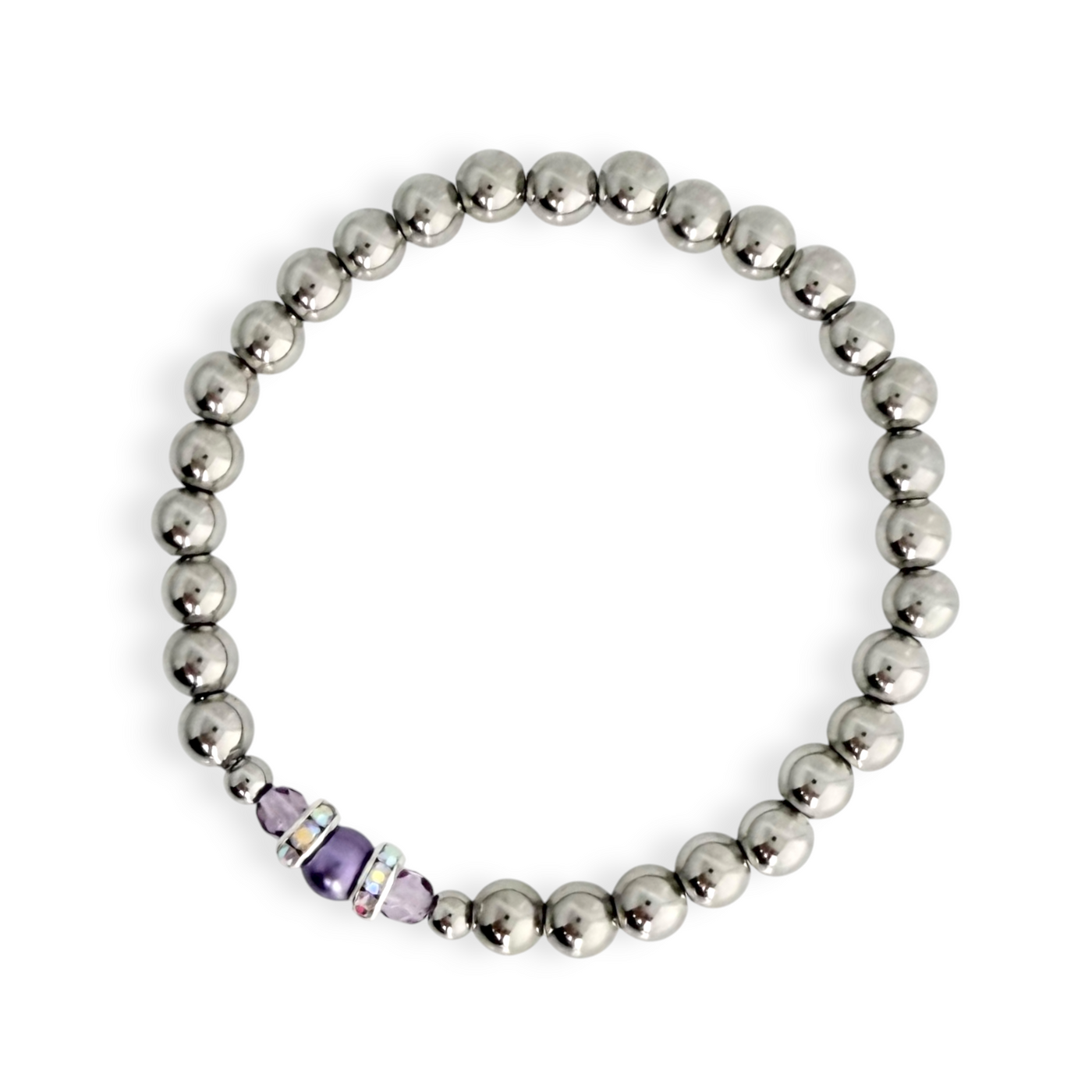 Pearl Bling - Purple Haze - Silver