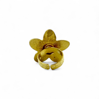 St. Tropez Quinpetal Ring - Forsythia - Gold