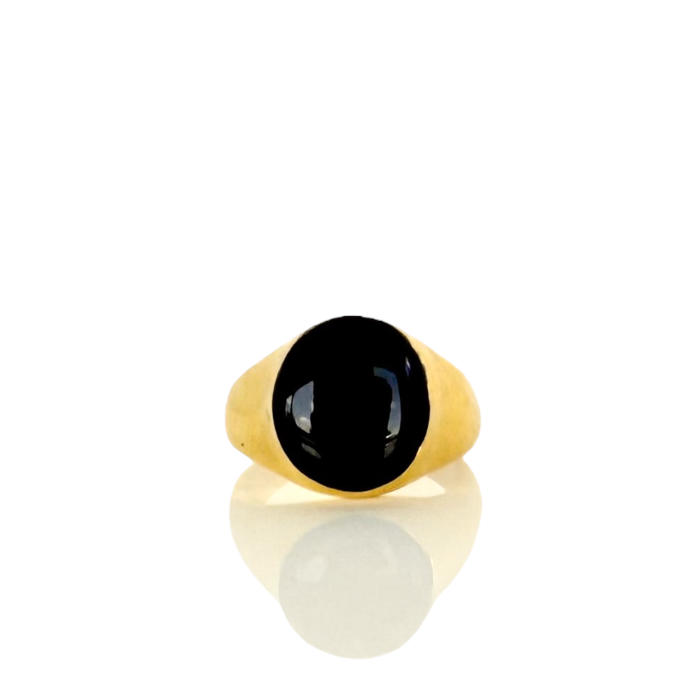 Plum Oval Domed Ring - Gold