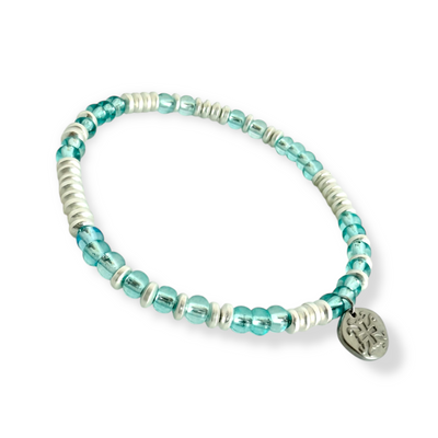 Mary Kate - Light Turquoise with Silver