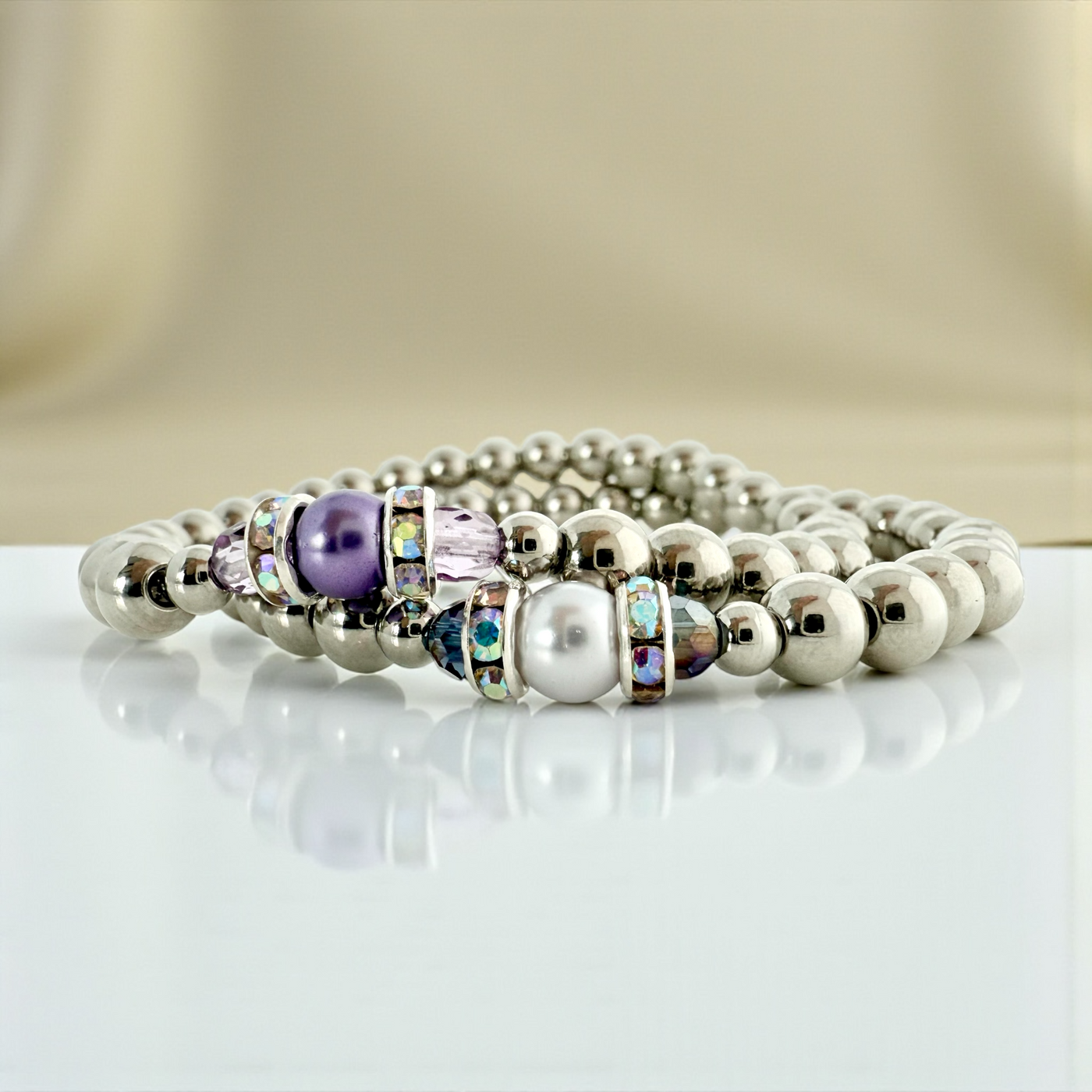 Pearl Bling - Silvery White - Silver