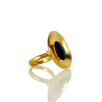 Halo Ring - Plum - Gold