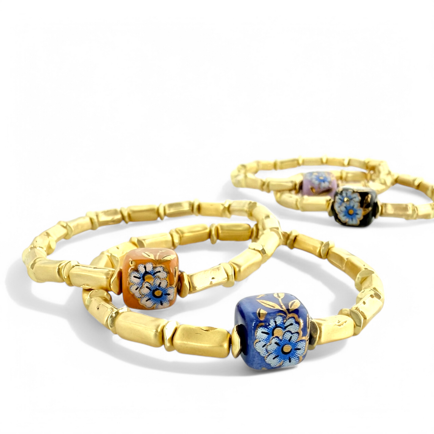 Petals - Blue with Gold