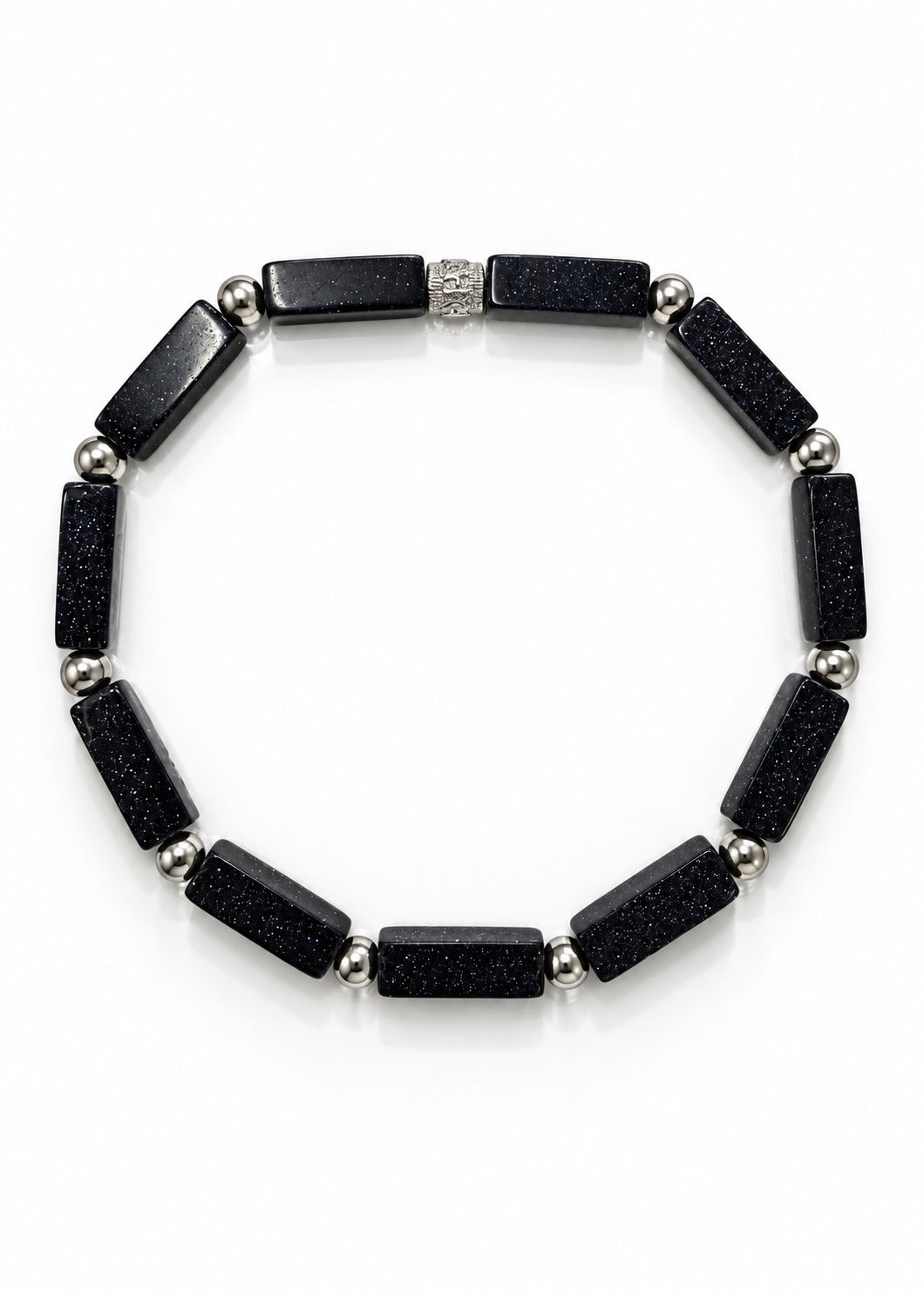 Natural Stone Bracelet – Blue Goldstone