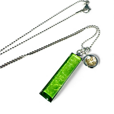 Sawyer Necklace Silver - Enchanted Green