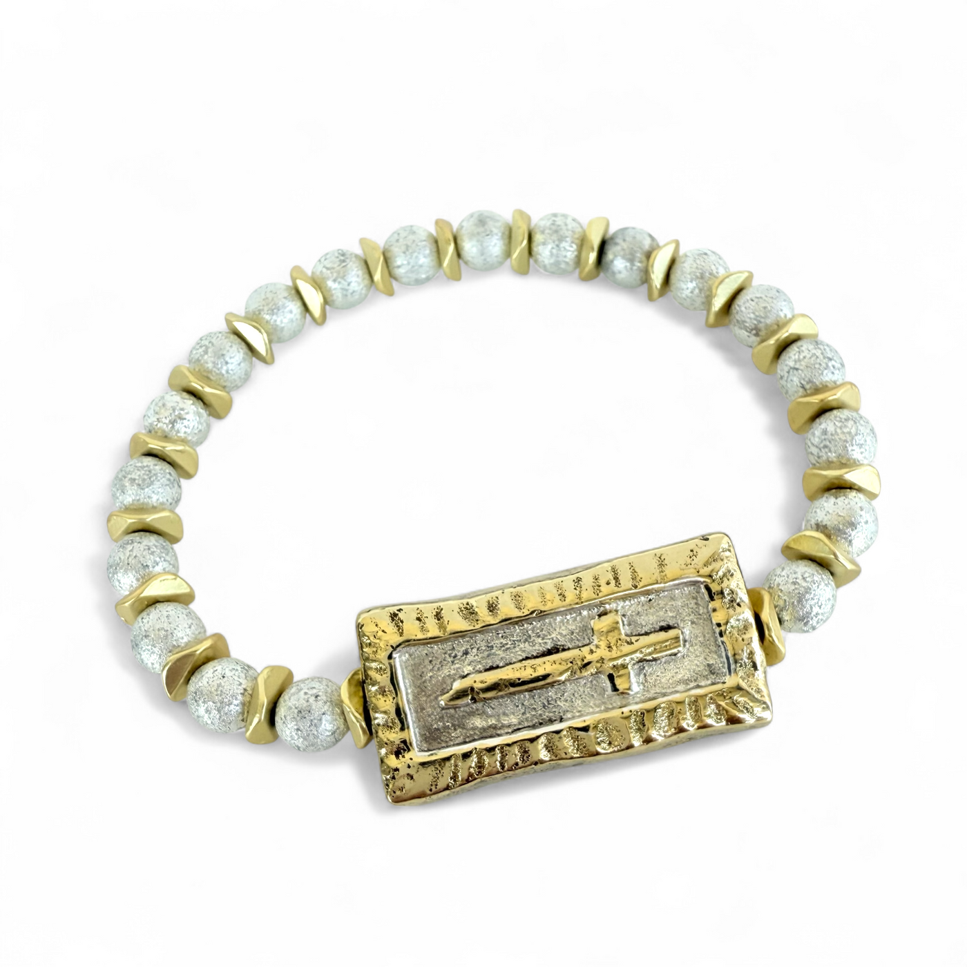 Harlow - Brushed Silver with Mixed Metal