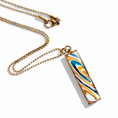 Vertical Necklace Gold - St. Tropez