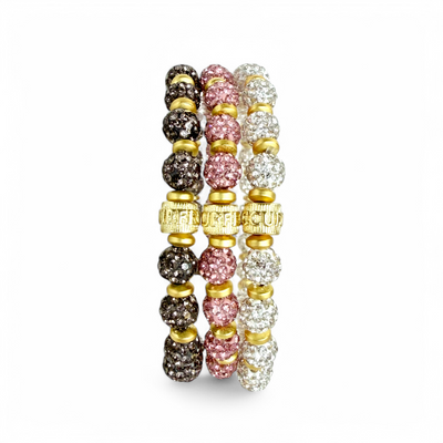Emerson Lane Trio - Light Pink + White + Hematite with Gold