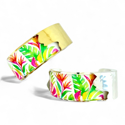 Tropical Spritz - 1.0" Dallas Art Deco in Silver