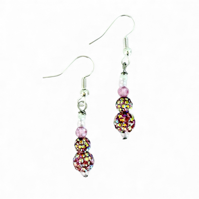 Shine & Shimmer Pink Earrings