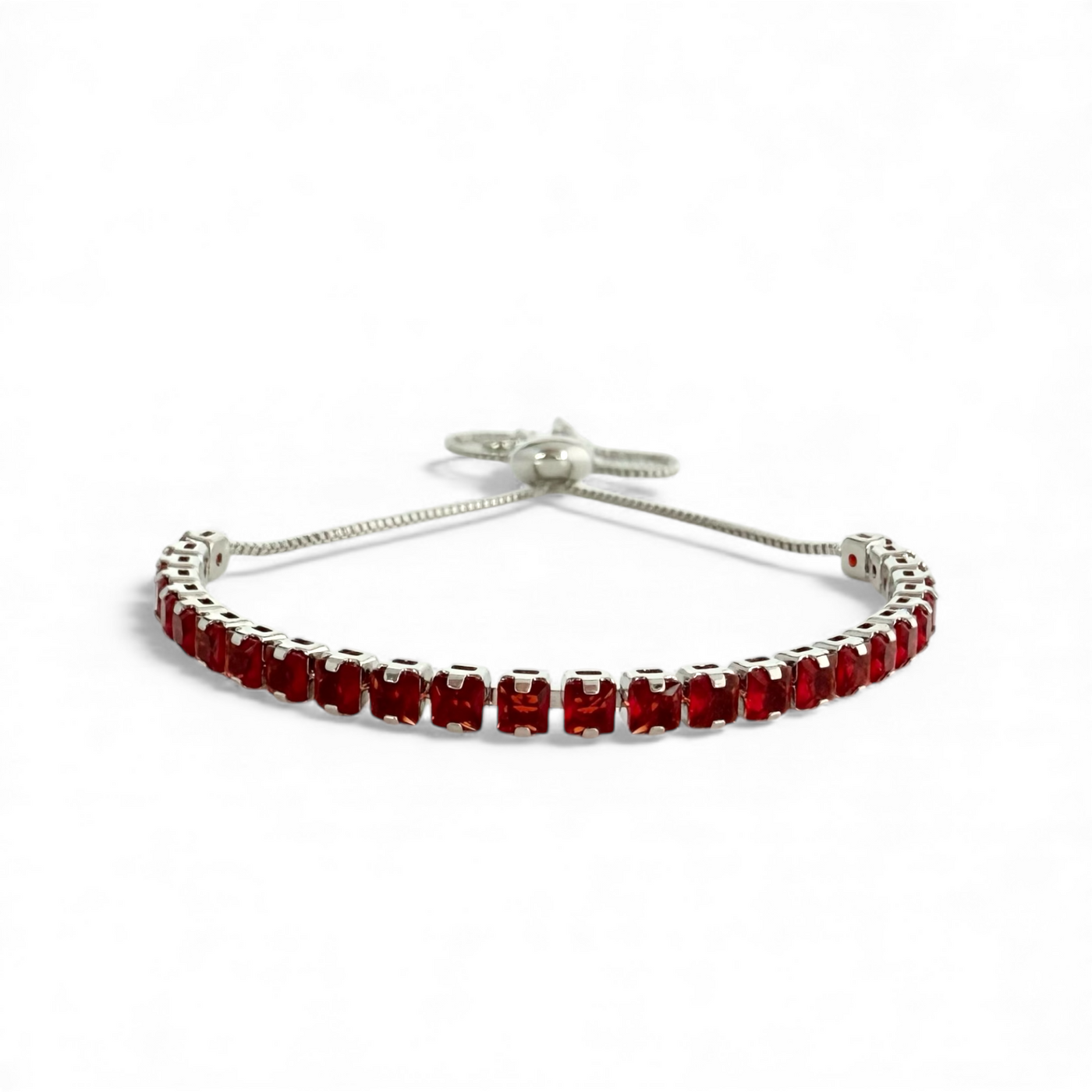 Day 2: Sloane Cushion Cut Slider - Red - Silver + Santa Pouch