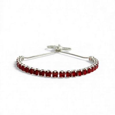 Day 2: Sloane Cushion Cut Slider - Red - Silver + Santa Pouch