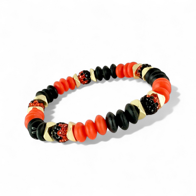Varsity Orange & Black- Gold