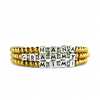 Custom Beaded Block - One Word