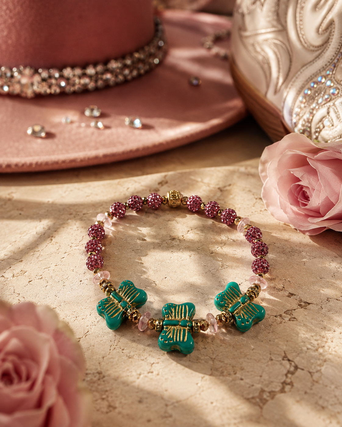 The Dolly Collection - Dream More Butterflies (turquoise color/gold)