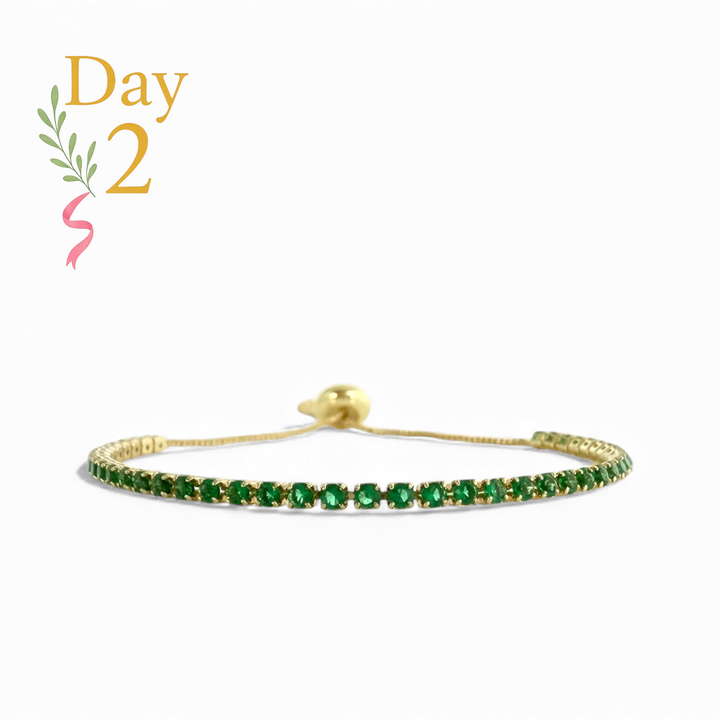 Day 2: August Angeline Slider - Green - Gold + Santa Pouch