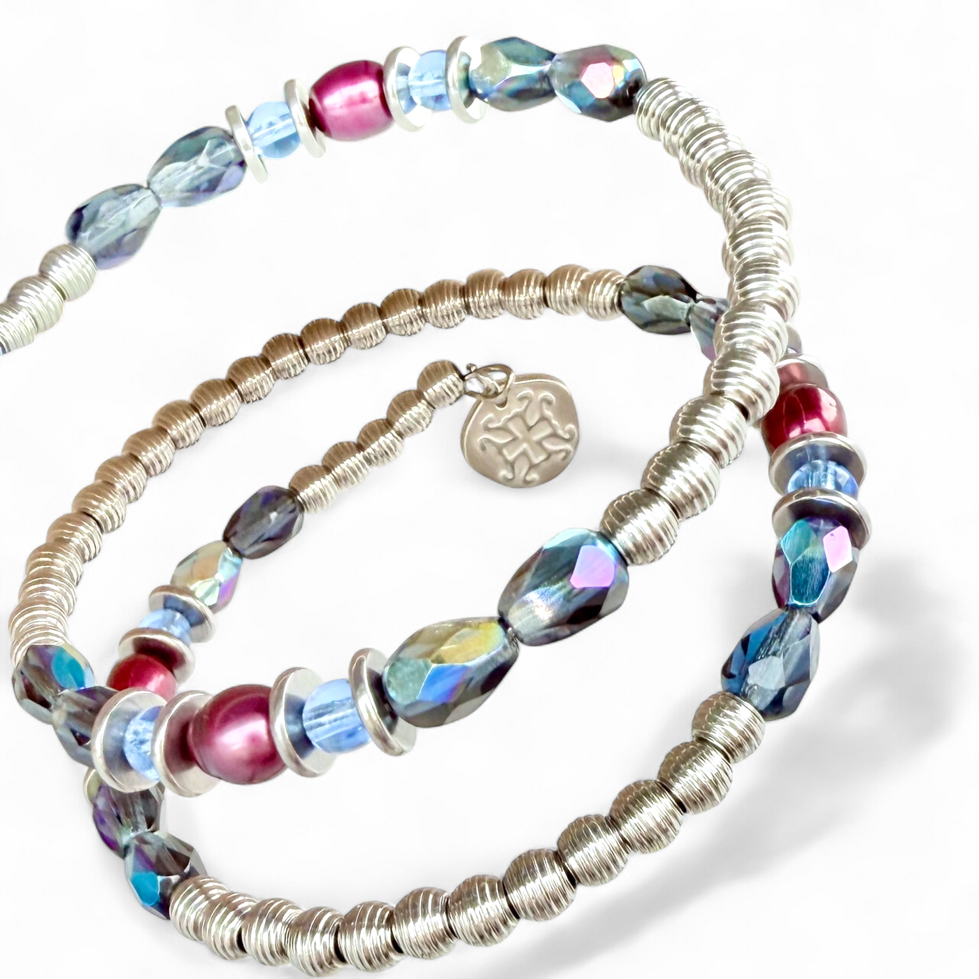 Bordeaux and Blue Wrap