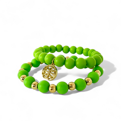 Erin and Catherine Duo - Lime Green - Gold