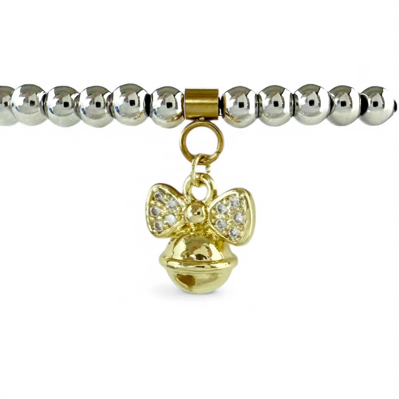 Day 3: Mini Pavé Jingle Bell Charm - Gold + Santa Pouch