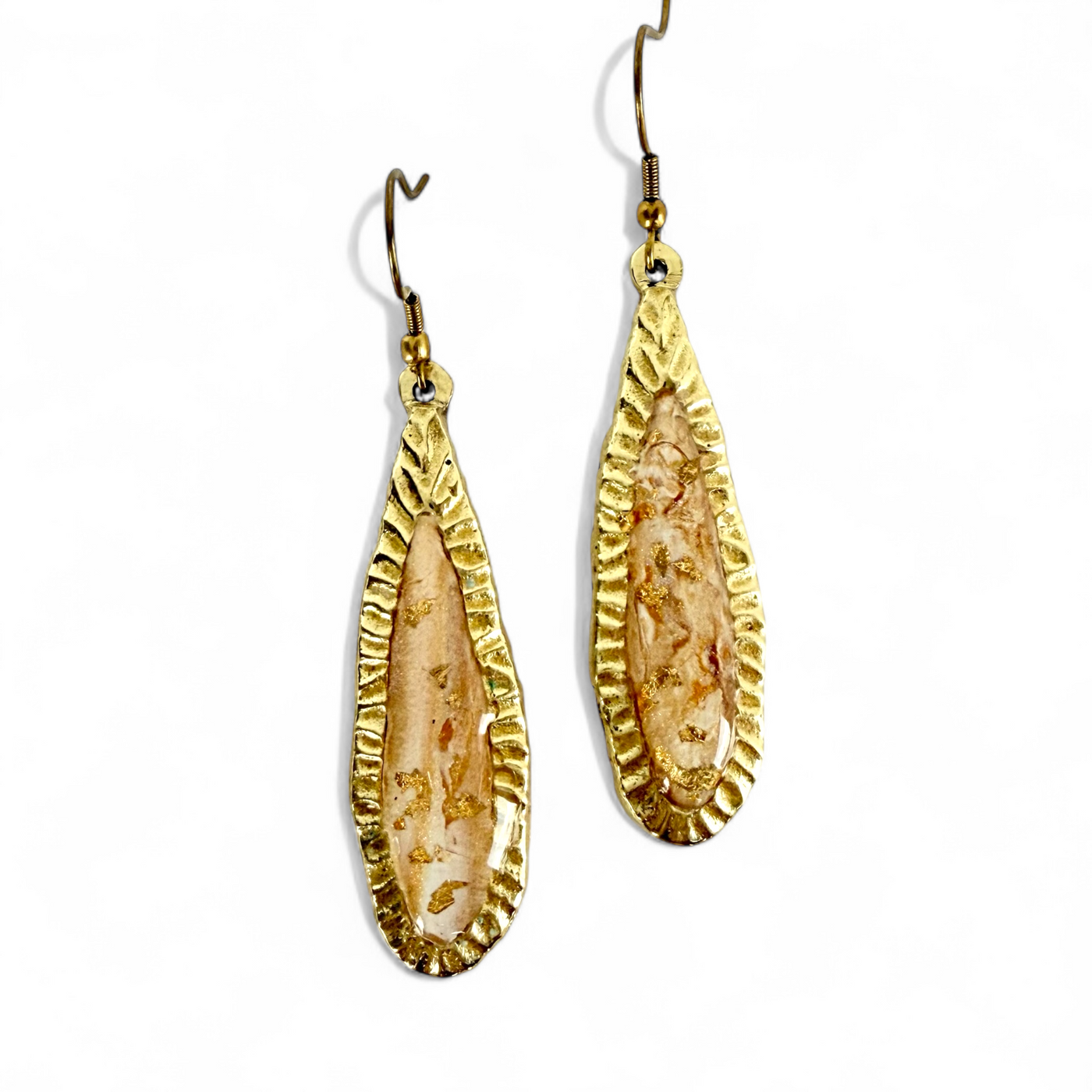 Elongated Earrings - Sand Dune - Gold