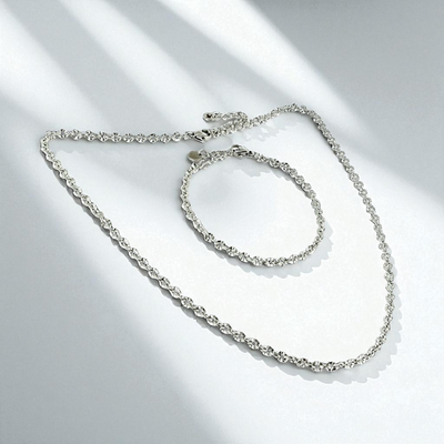 Gilded Chain Necklace - Silver