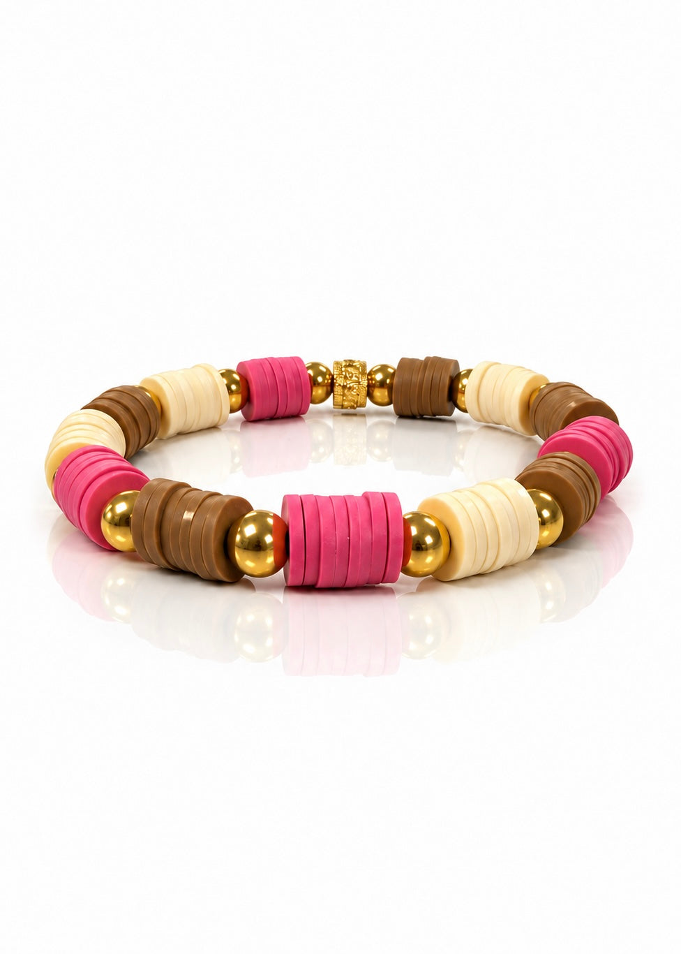 The Molly - Colorblock Pink/ Taupe/ Cream