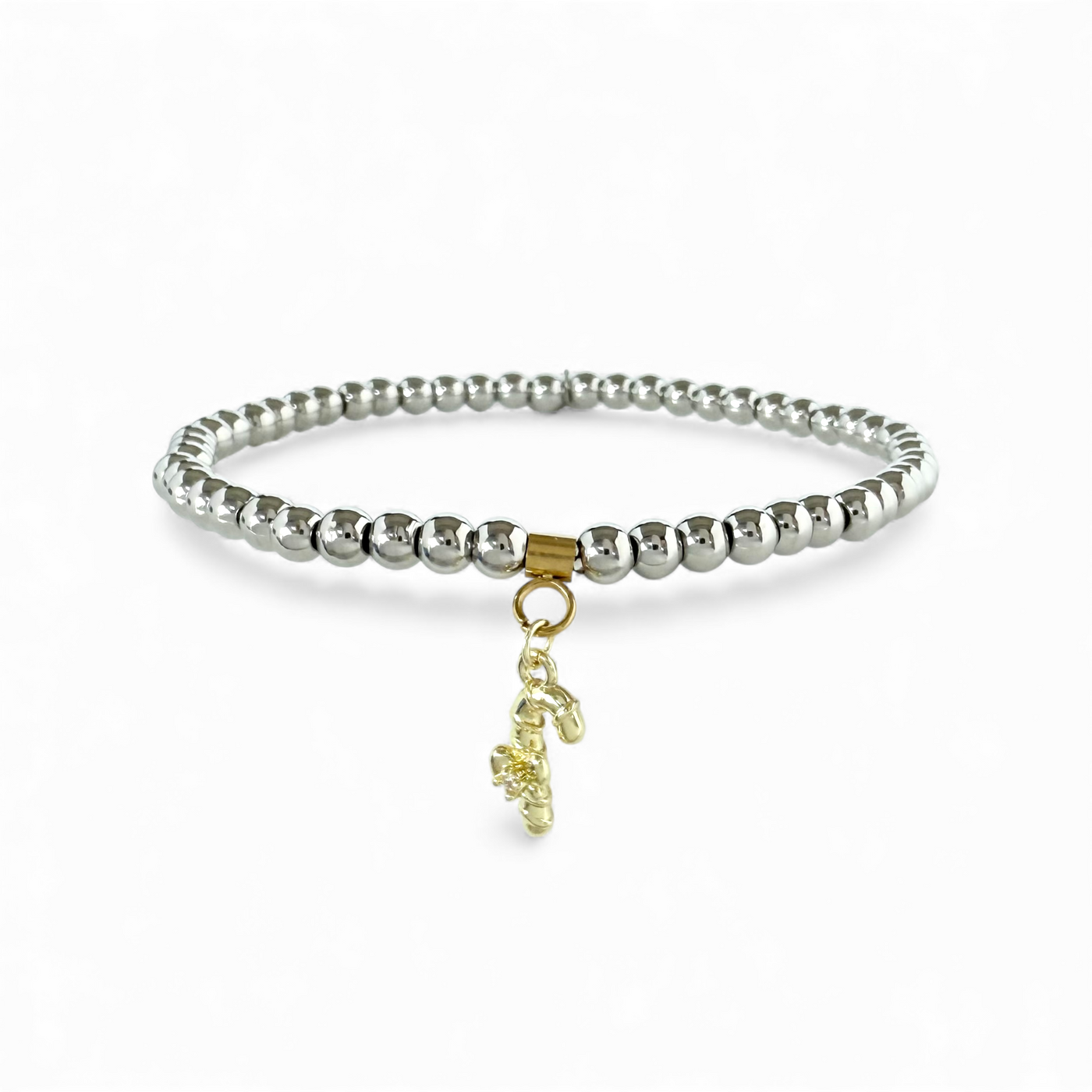 Day 3: Mini Pavé Candy Cane Charm - Gold + Santa Pouch