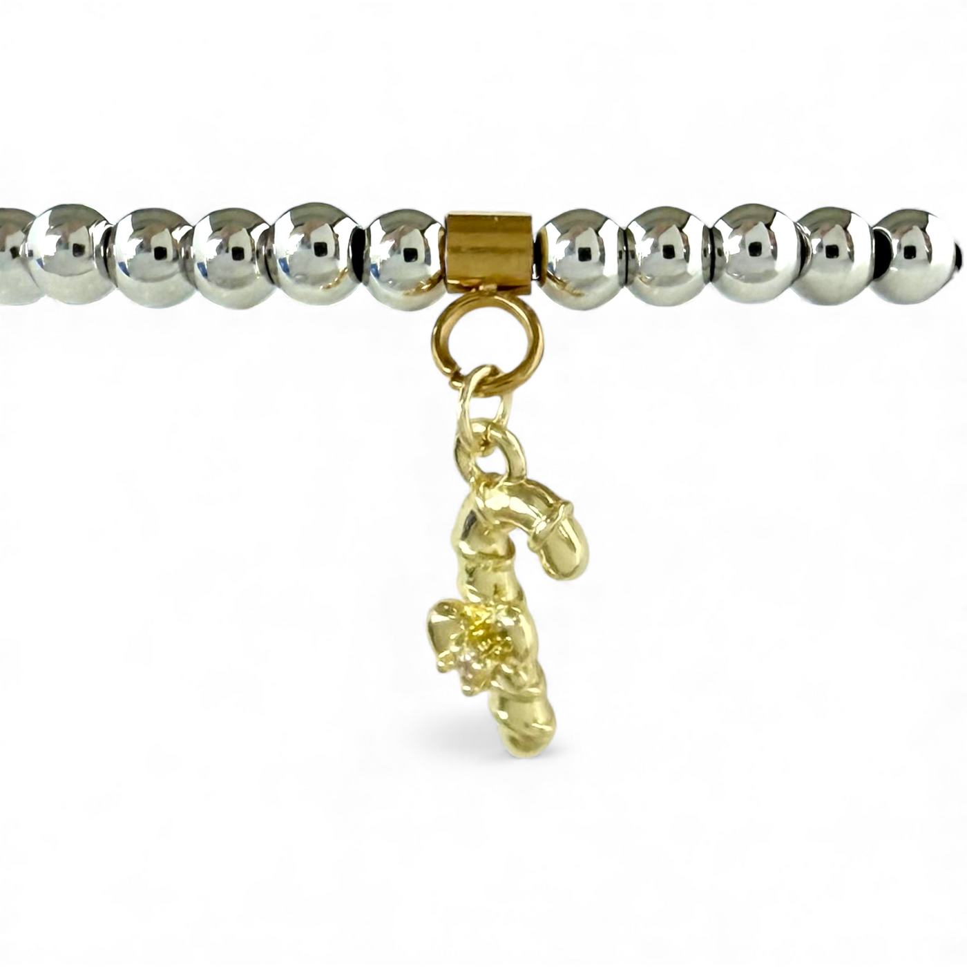 Day 3: Mini Pavé Candy Cane Charm - Gold + Santa Pouch