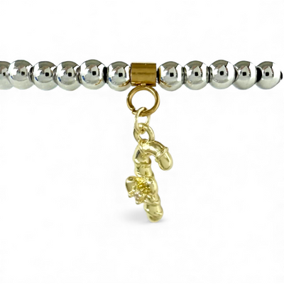 Day 3: Mini Pavé Candy Cane Charm - Gold + Santa Pouch