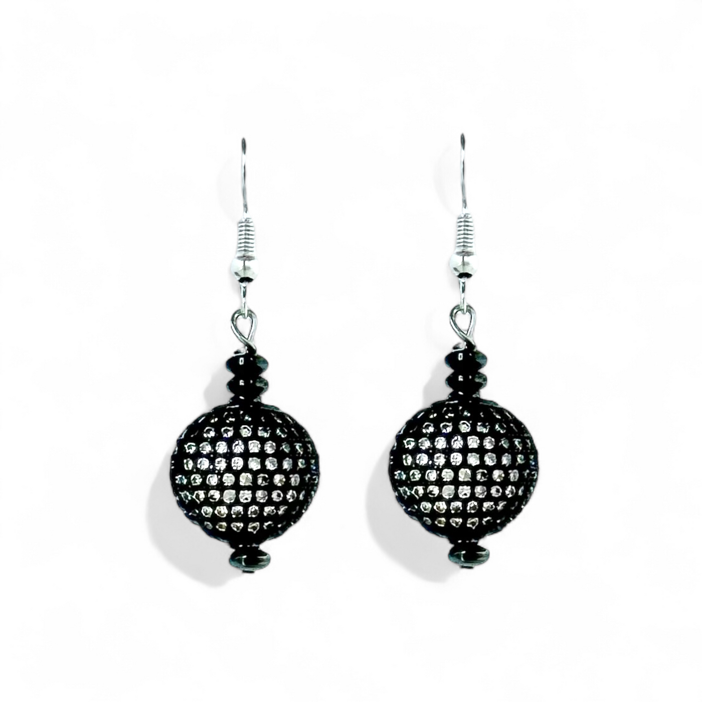 Elegant Sphere Earrings - Silver