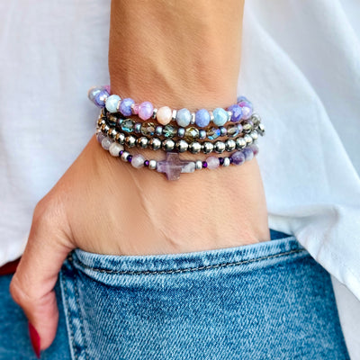 Amethyst Cross - Silver