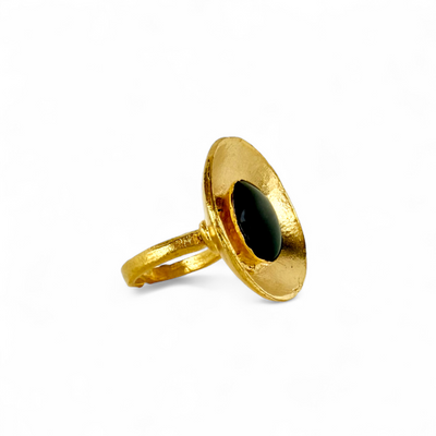 Halo Ring - Plum - Gold