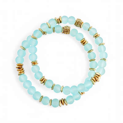 Beatrix - Powder Blue with Gold