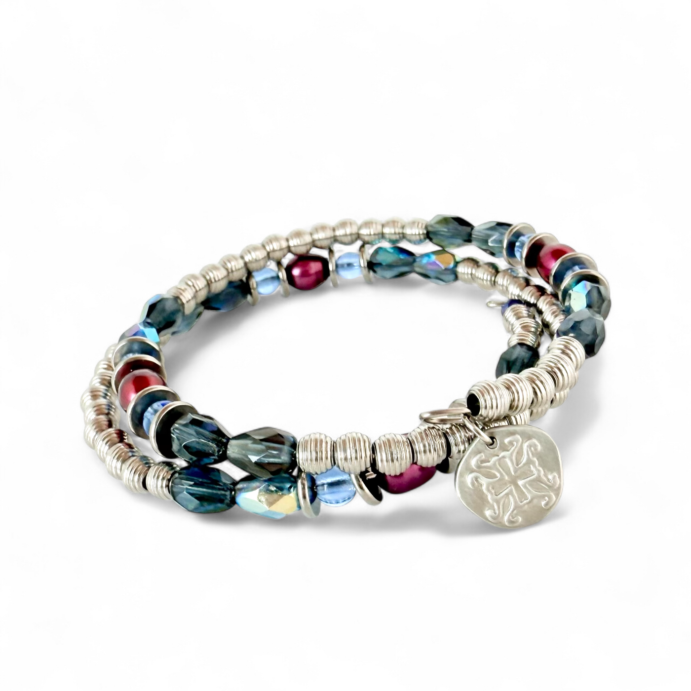 Bordeaux and Blue Wrap