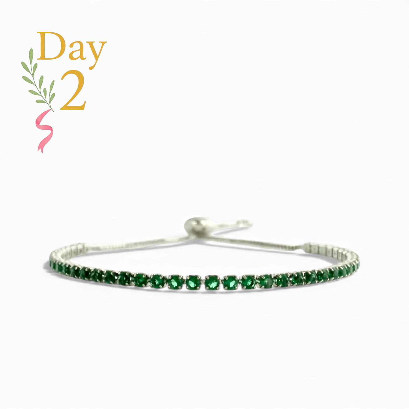 Day 2: August Angeline Slider - Green - Silver + Santa Pouch