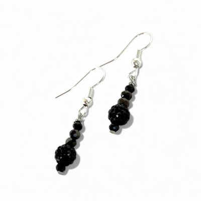 Lustrous Black - Earrings