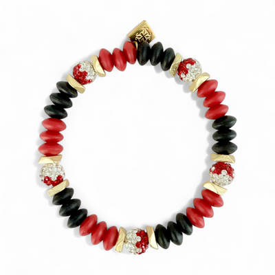 Varsity Red, Black & White - Gold