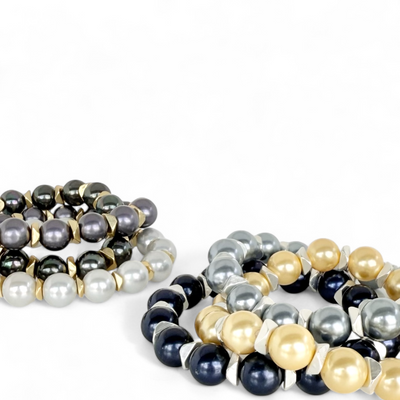 Boleyn Pearl - Navy -Silver