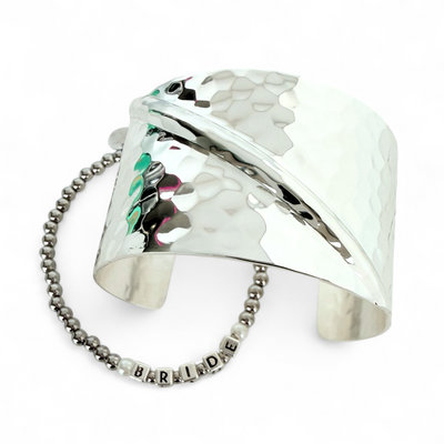 BRIDE TRIBE - Block Letter - Pearl - Silver + Bridesmaids Bag