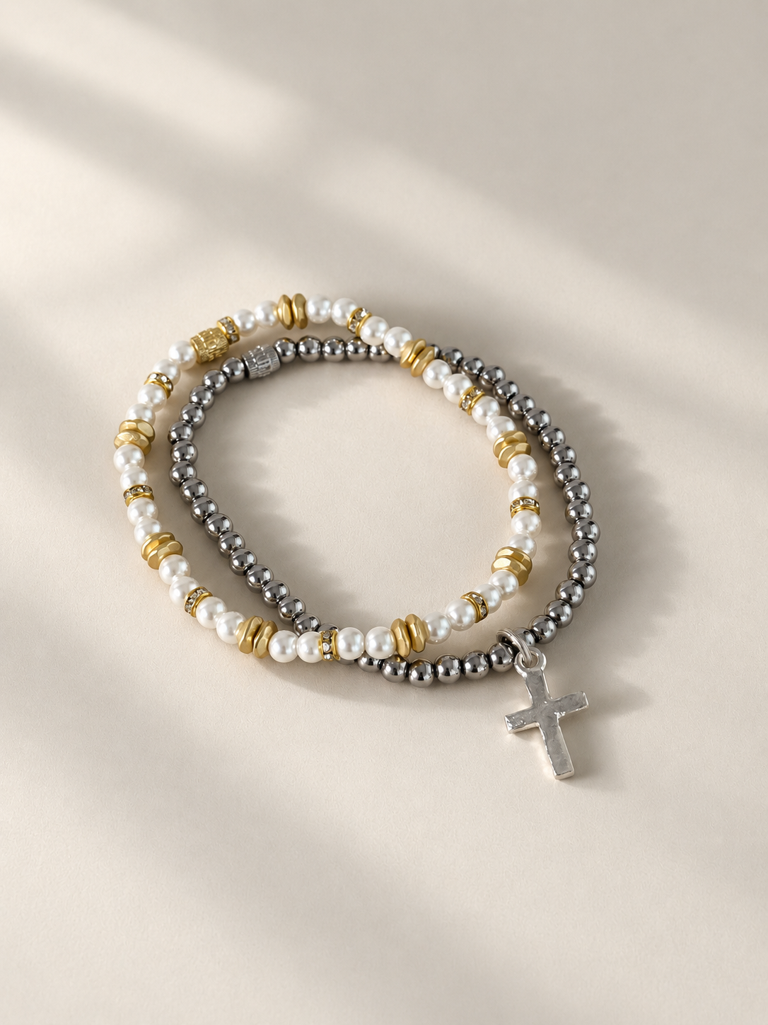 Beaded Pearl with 4mm Spacers