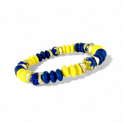 Varsity Deep Blue & Yellow - Gold