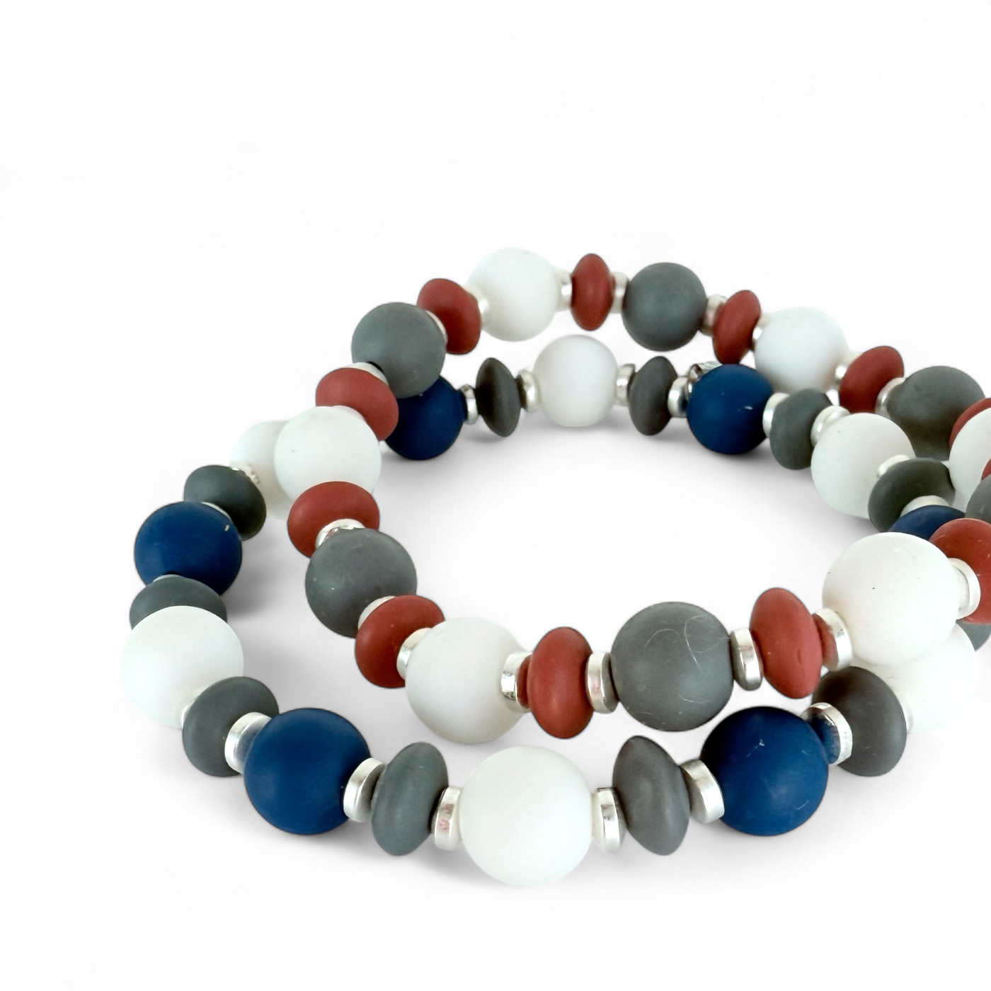 Monica - Navy - Gray - White