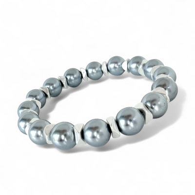 Boleyn Pearl - Light Blue - Silver